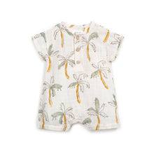 Load image into Gallery viewer, Play Up - Short Sleeve Jumpsuit with Palm Trees Print
