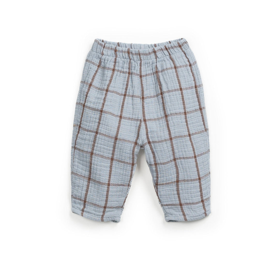 [預購] PLAY UP - Woven Checkered Pant (Blue)