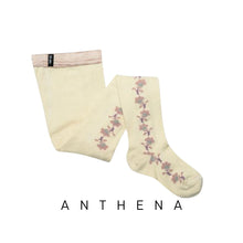 Load image into Gallery viewer, [預購] Collegien | Anthena - Jacquard Flower Pointelle Tights - Lamb
