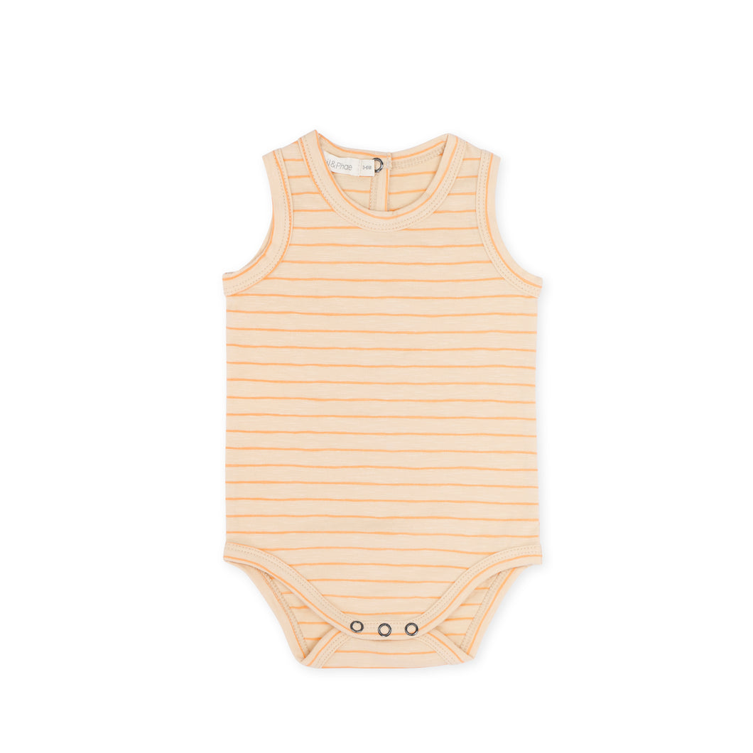 PHIL & PHAE - Sleeveless body stripes (Bright Apricot Stripes)