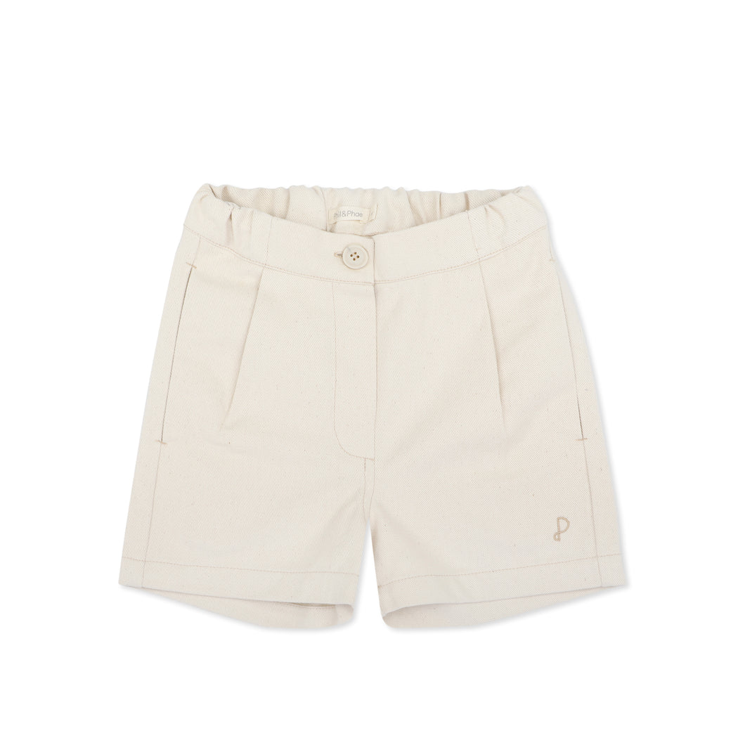 PHIL & PHAE - Undyed twill shorts (Natural)