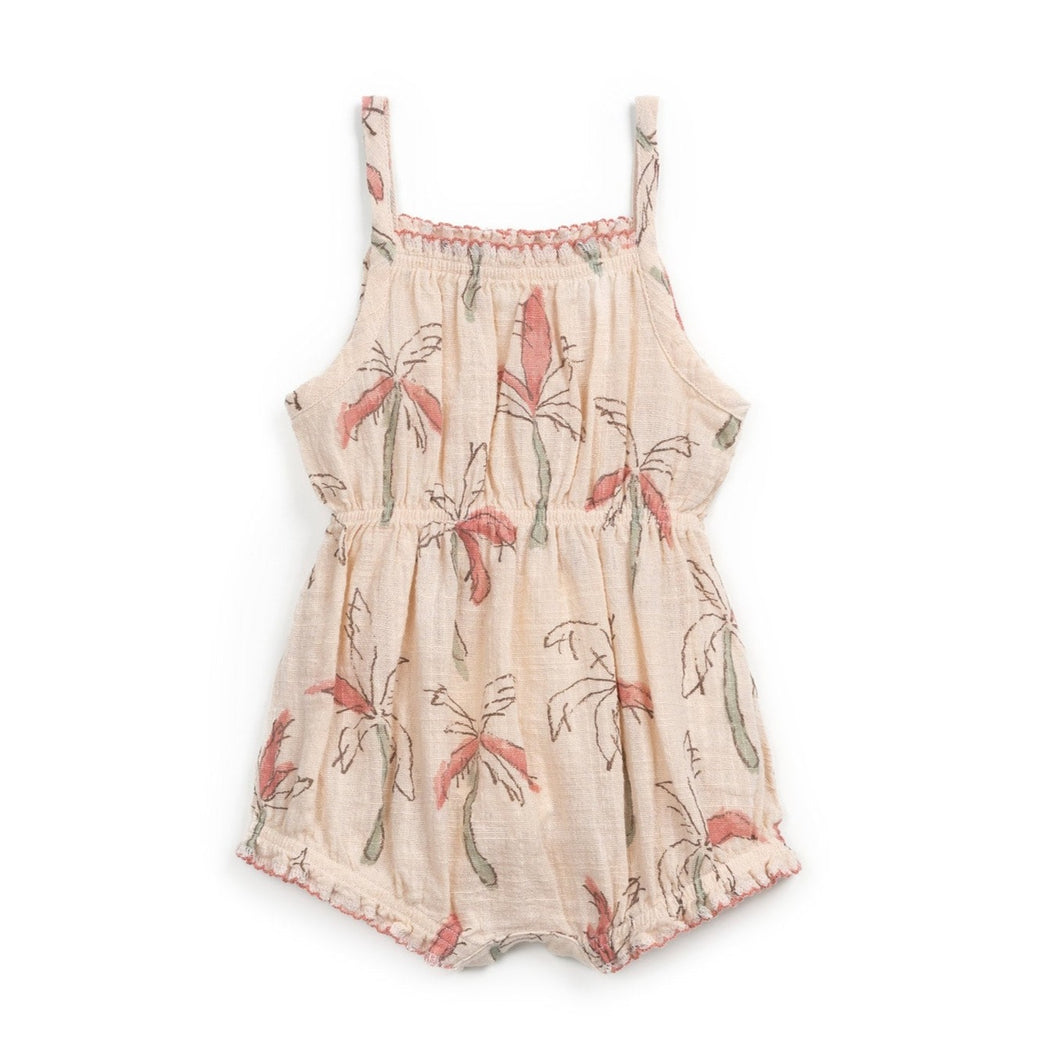 Play Up - Cotton Jumpsuit with Palm Trees Print 24-36M