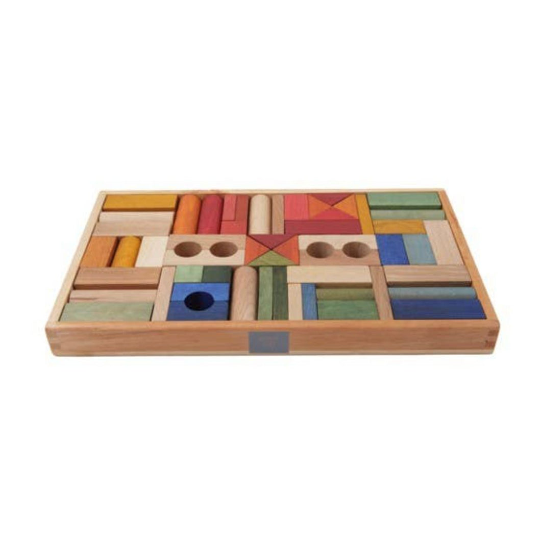 Wooden Story - Rainbow Blocks in Tray 54 PCS