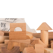 將圖片載入圖庫檢視器 Wooden Story - Natural Blocks in Sack (100PCS)
