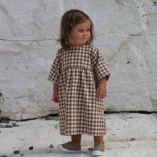 Load image into Gallery viewer, Organic Zoo - Chestnut Gingham Gather Dress
