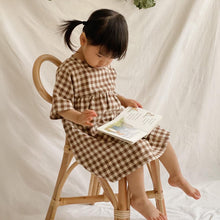 Load image into Gallery viewer, Organic Zoo - Chestnut Gingham Gather Dress
