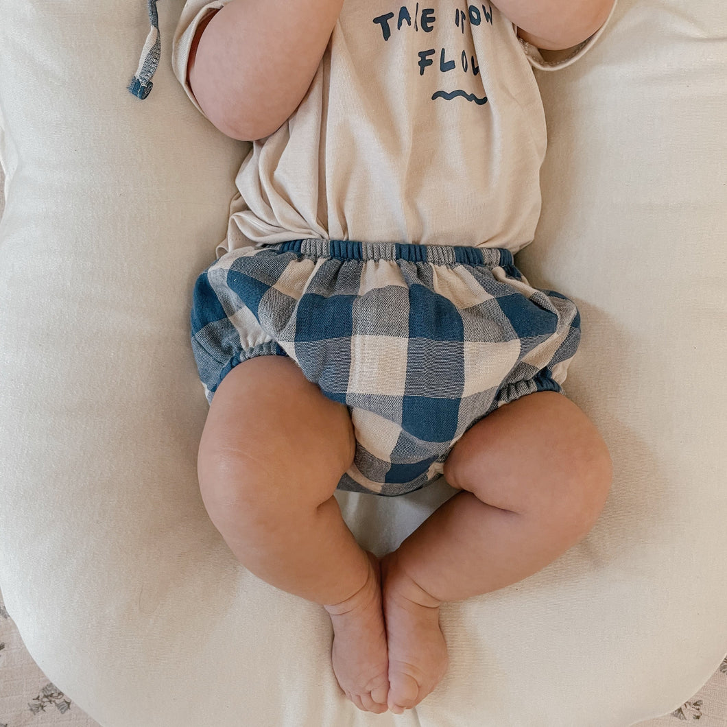 Organic Zoo - Pottery Blue Gingham Bloomers