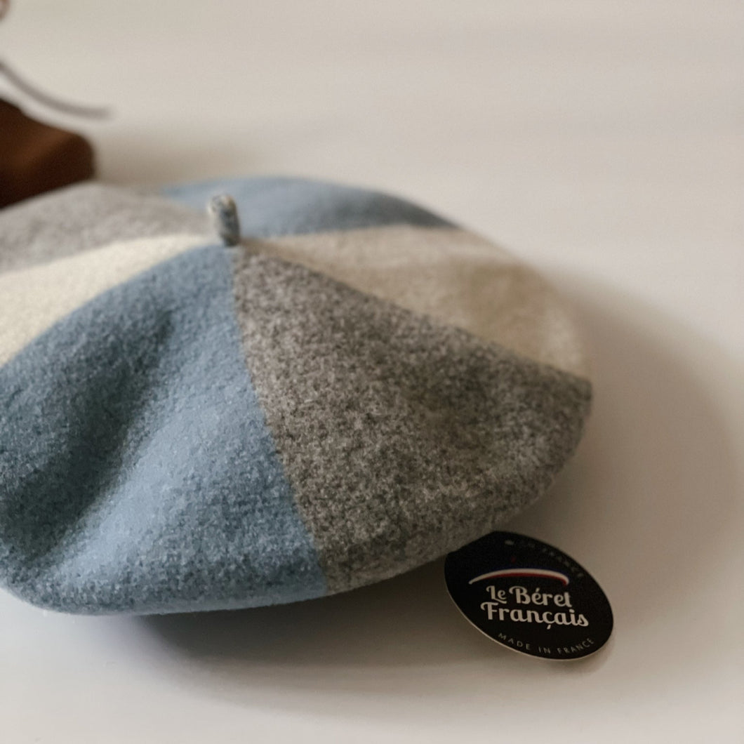 Le Beret Francais - 兒童 TRIO 貝雷帽 (Light Blue, Light Heather Grey, Off White)