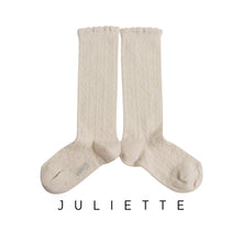 Load image into Gallery viewer, Collegien | Juliette - Pointelle Organic Cotton Knee Socks (Lamb)
