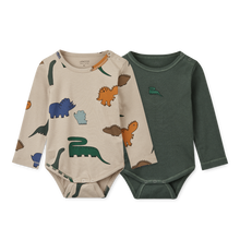 將圖片載入圖庫檢視器 LIEWOOD - 2 Pack Long Sleeve Bodysuit (Dinosaurs)
