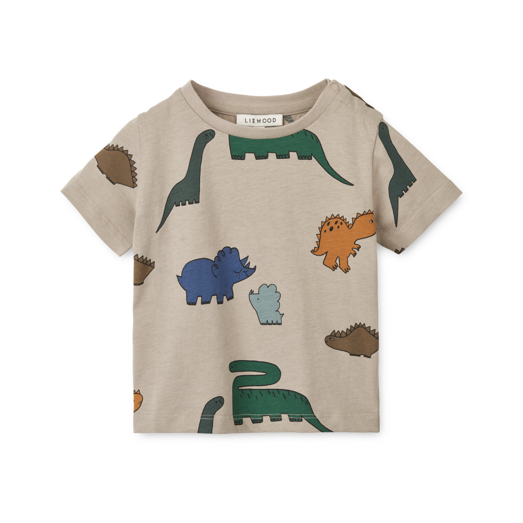 LIEWOOD - Apia Printed T-Shirt (Dinosaurs/Mist)