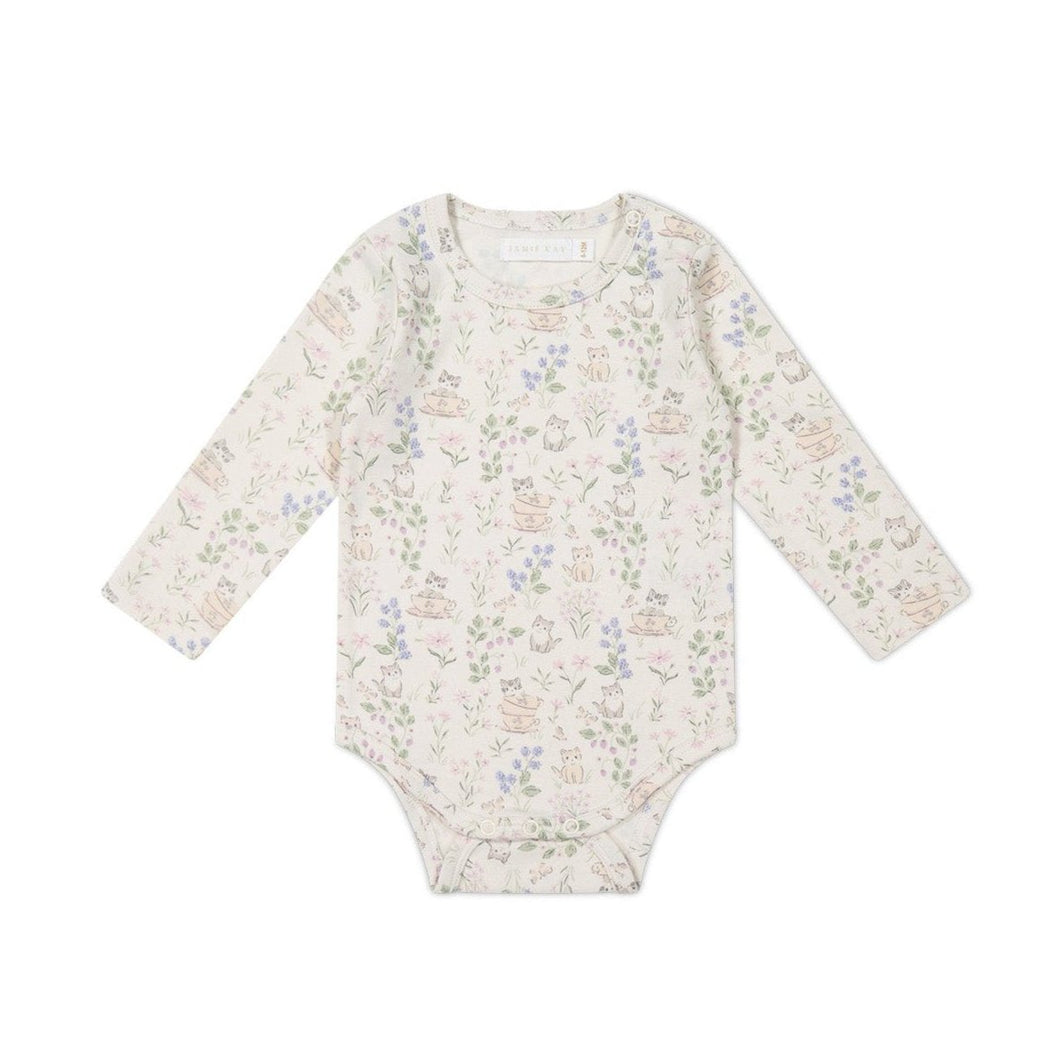 Jamie Kay - Long Sleeve Bodysuit - Moons Garden Lavender