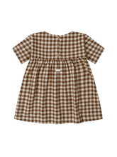 Load image into Gallery viewer, Organic Zoo - Chestnut Gingham Gather Dress
