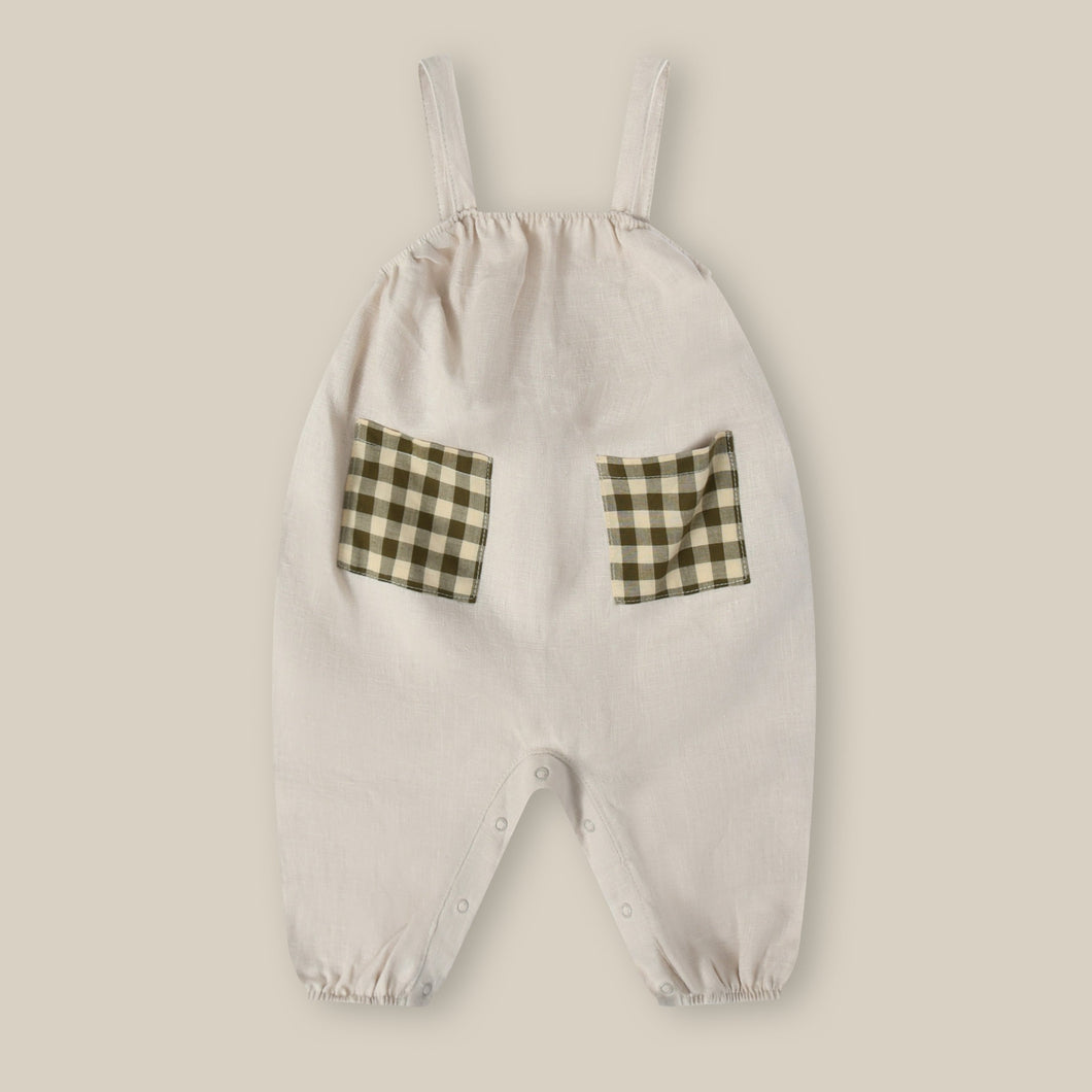 Organic Zoo - Ceramic White Artisan Jumpsuit 6-12M