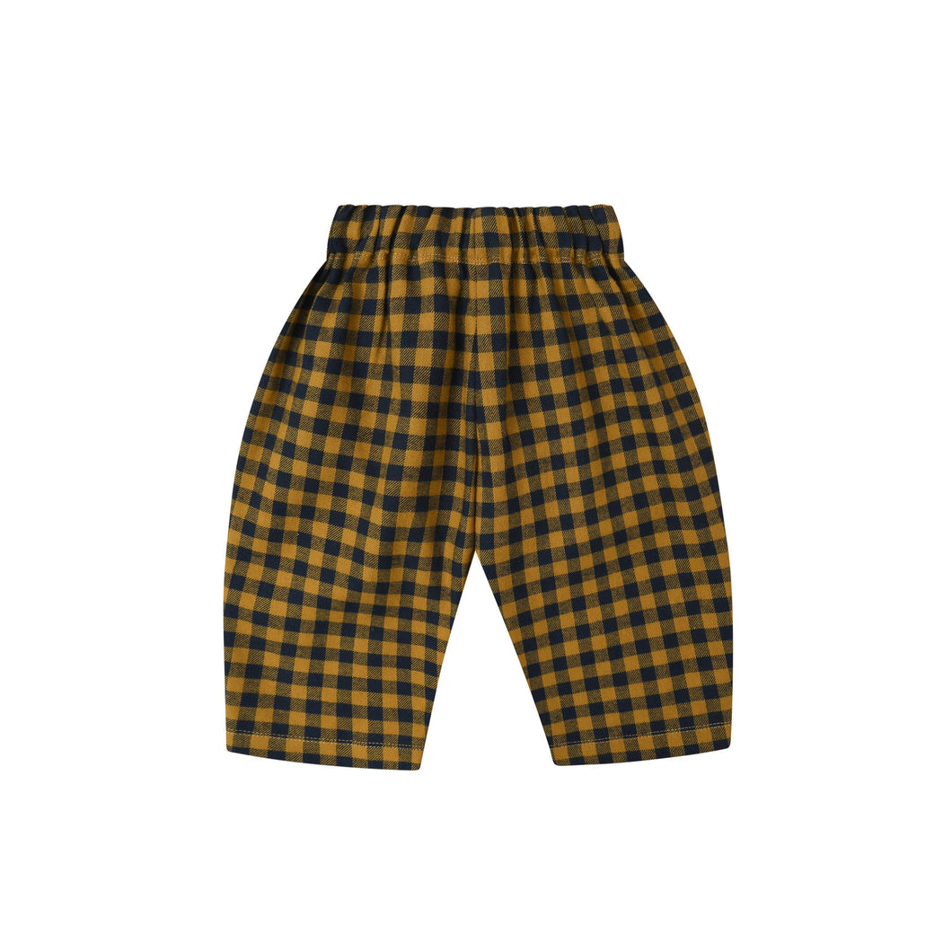 Organic Zoo - Blueberry Gingham Carrot Pants