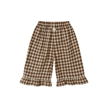 Load image into Gallery viewer, Organic Zoo - Chestnut Gingham Frill Culottes
