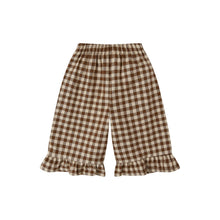 Load image into Gallery viewer, Organic Zoo - Chestnut Gingham Frill Culottes
