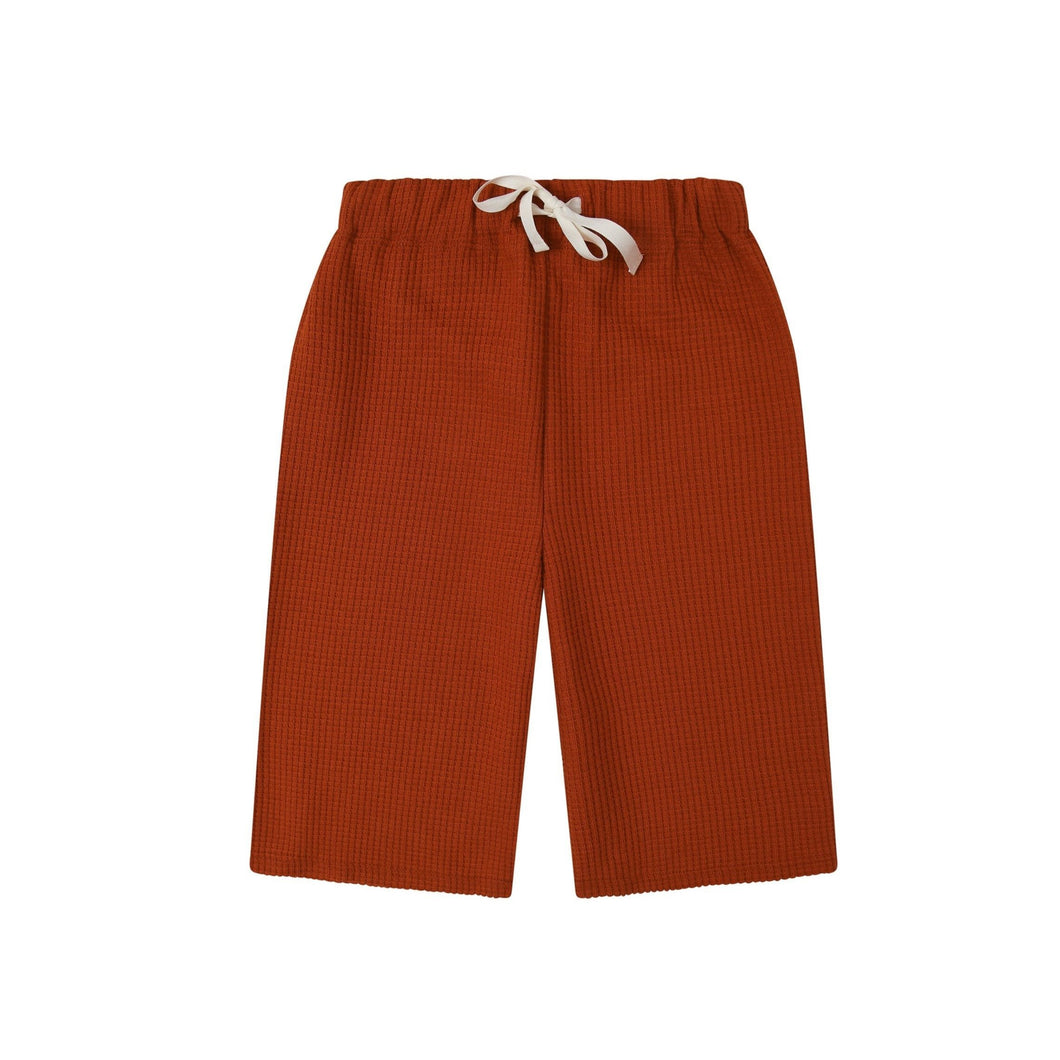 Organic Zoo - Paprika Waffle Wide Leg Pants 1-2Y