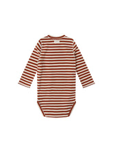 Load image into Gallery viewer, Organic Zoo - Paprika Stripes Wrap Bodysuit
