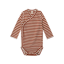 Load image into Gallery viewer, Organic Zoo - Paprika Stripes Wrap Bodysuit
