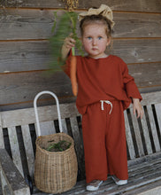 Load image into Gallery viewer, Organic Zoo - Paprika Waffle Wide Leg Pants 1-2Y
