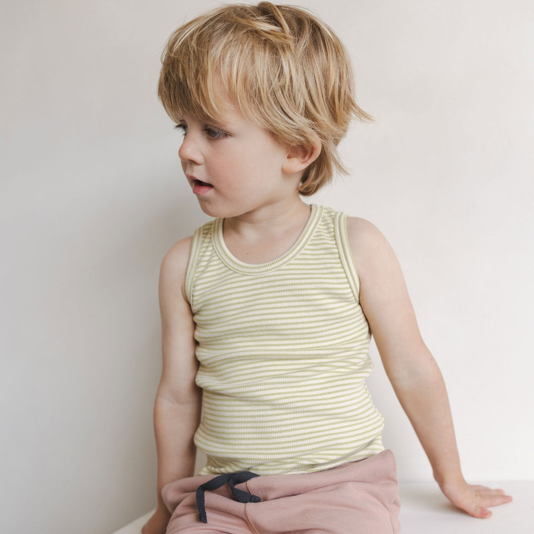 PHIL & PHAE - Rib tank top stripes (Matcha Stripes)