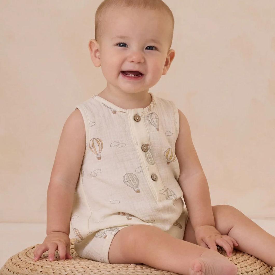 Quincy Mae - Jack Romper (Hot Air Balloons)