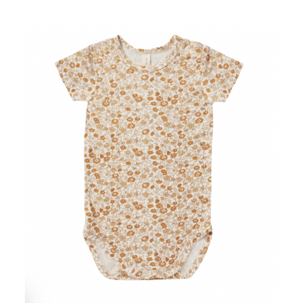 Quincy Mae - Short Sleeve Bodysuit (Marigold)