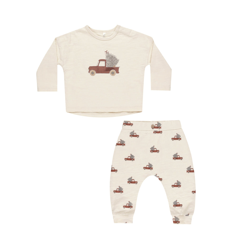 Rylee + Cru - Long Sleeve Top and Pants Set (Trucks)