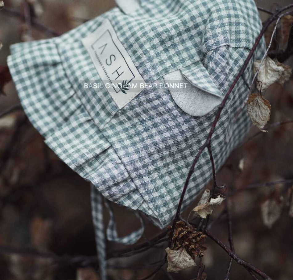 Ash Generation - 熊熊綁帶帽(Basil Gingham) – Everlybee