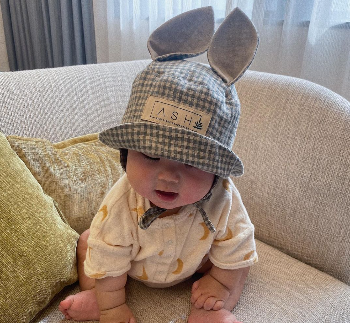 ASH GENERATION】gingham bear hat(wavy) dev.echoppes-web.clients.sdv.fr