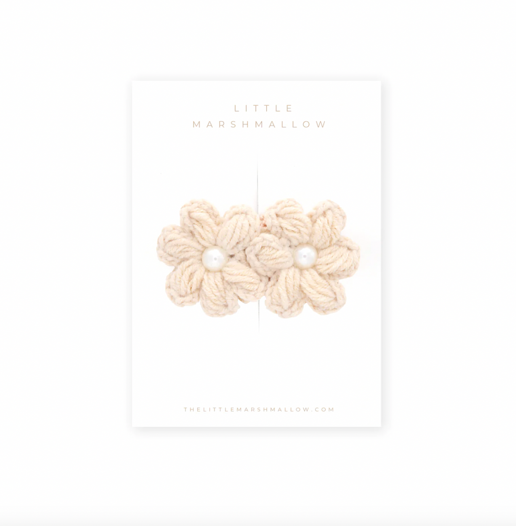 Dahlia Clip - Pearl Beige