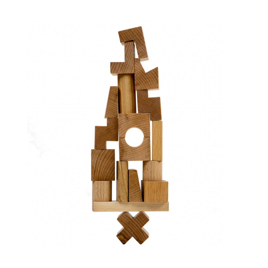 Stacking Montessori Toy Tower Natural