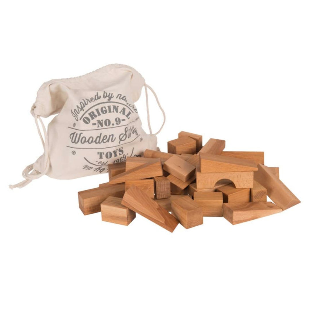 Wooden Story - XL Natural Blocks in Sack 50PCS